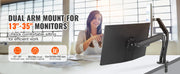 Bild in Galerie-Viewer laden, Amocart Single/ Dual/ Triple Monitor Mount for Screens Gas Spring Monitor Arm Desk Mount with C-Clamp and Grommet Mounting Base