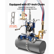 Load image into Gallery viewer, SucceBuy CG2-11Y Manual Pipe Cutting Machine 0.2"-2" Thick Pipe Beveling Machine w/ 82in Chain Portable Torch Beveling GasCutter - AMOCART