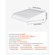Load image into Gallery viewer, Amocart Aluminum Awning 60 x 42in Durable Window Awning Door Canopy Lightweight Stable Aluminum Awning Exterior Rain Protection