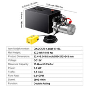 Charger l'image dans la visionneuse de galerie, Amocart Hydraulic Pump 4-20 Quart Dump Trailer Pump Double Acting Dump Trailer Pump DC 12V Hydraulic Power Unit for Car Lifting