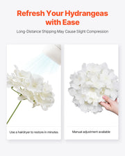 Charger l'image dans la visionneuse de galerie, Amocart Artificial Flowers Real Looking White Silk Fake Hydrangea Bulk Faux Bridal Shower with Stem for DIY Wedding Bouquets