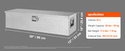 Bild in Galerie-Viewer laden, Amocart Heavy Duty Aluminum Truck Bed Tool Box, Diamond Plate Tool Box with Side Handle and Lock Keys for Pickup, Truck Bed, RV