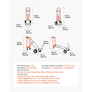 Load image into Gallery viewer, SucceBuy 1000 lbs 4 in 1 Hand Truck Convertible Dolly with Non-Slip Handle Aluminum Alloy Portable Trolley for Moving Home