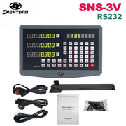 Load image into Gallery viewer, SNS-3V Display Milling Lathe Machine DRO Digital Readout AC110V/220V and 3 Pieces 0-1000mm Linear Scale Displacement Encoder