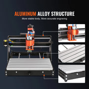 Bild in Galerie-Viewer laden, Amocart CNC Router Machine 3 Axis GRBL Control Wood Engraving Carving Milling Machine Kit for Wood Acrylic MDF PVC Plastic Foam