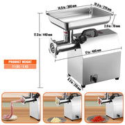 Load image into Gallery viewer, SucceBuy Electric Meat Grinder Food Processors Sausage Maker Filler Mincer Stuffer Stainless Steel with 2 Blades for Kitchen