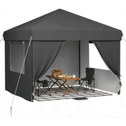 Load image into Gallery viewer, Pop Up Canopy with 4 Sidewalls, Beach Tent with One Push Setup, Outdoor Instant Tent with Wheeled Carry Bag, Portable Gazebo Shelter for Patio Deck Garden and Beach, 10x10 FT Canopy Cover