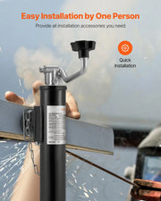 Load image into Gallery viewer, Amocart 2000 lbs Trailer Jack Stand 10" Lift Weld-on Pipe-Mount Bracket Support Legs Corner Steady Camper Parts for RV Yacht