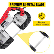 Load image into Gallery viewer, SucceBuy Portable BandSaw 5Inch Cutting Capacity Cordless Variable Speed 10Amp Motor Deep Cut Bandsaw for Metal Wood Pipes Rebar