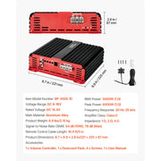 Charger l'image dans la visionneuse de galerie, Amocart Monoblock Car Amplifier Class D Car Audio Amplifier with Remote Subwoofer Level Control Low Pass Filter and Bass Boost