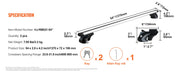 Load image into Gallery viewer, SucceBuy Roof Rack Crossbar Adjustable Aliuminum Roof Rail Crossbar Baggage Luggage Carrier 200 LBS Top Roof Crossbar Silver