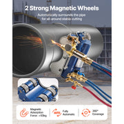 Load image into Gallery viewer, SucceBuy Electromagnetic Gas Pipe Cutting Machine 2"-30"/Min Automatic Beveler for 0.2"-4" Thick Tube Features Adjustable Angles - AMOCART