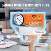 Load image into Gallery viewer, SucceBuy DZ-260S Chamber Vacuum Sealer 260W Vacuum Packing Machine with 10.2"Sealing Length for Wet Foods Meats Home Kitchen Use - AMOCART