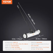 Load image into Gallery viewer, SucceBuy Rolling Magnetic Sweeper with Wheels Push-Type Magnetic Pick Up Sweeper Large Magnet Pickup Lawn Telescoping Sweeper