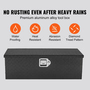 Bild in Galerie-Viewer laden, Amocart Heavy Duty Aluminum Truck Bed Tool Box, Diamond Plate Tool Box with Side Handle and Lock Keys for Pickup, Truck Bed, RV