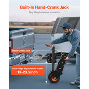 Charger l'image dans la visionneuse de galerie, SucceBuy Chariot de remorque de bateau à languette de 227 kg, réglable en hauteur de 33 à 59 cm, manuel ou électrique, pour caravanes et déménagement de marchandises
