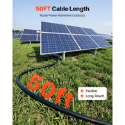 Load image into Gallery viewer, SucceBuy Solar Panel Wire 50 ft Black + 50 ft Red Kit / 65 ft Black + 65 ft Red Kit / 100 ft Black + 100 ft Red Kit PV Tinned Copper Wire for Outdoor Home Off-Grid Photovoltaic Systems Black and Red - AMOCART