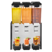 Load image into Gallery viewer, SucceBuy 3 Tanks Commercial Beverage Dispenser 10L/18L Per Tank Juice Dispenser Stainless Steel Ice Tea Drink Machine for Drink