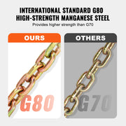 Load image into Gallery viewer, SucceBuy 2-Pack G80 Transport Binder Chain 3/8"5/16" Tow Chain with Clevis Hooks Logging Chain for Towing Truck Tie Down Binding - AMOCART