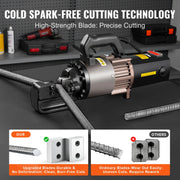 Load image into Gallery viewer, Amocart Electric Hydraulic Rebar Cutter Portable Rebar Cutter High Power Steel Rebar Cutter with Oil Can Rich Accessories Black