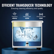 Bild in Galerie-Viewer laden, SucceBuy 1.3L Ultrasonic Cleaner Lave-Dishes Portable Washing Machine w/ Digital Timer Ultrasound Home Jewelry Clean Appliances
