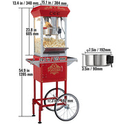 Load image into Gallery viewer, SucceBuy 8/12Oz Electric Popcorn Maker Commercial Popper Machine Automatic Corn Cookware with Scoop Spoon SUS304 Heating Tube