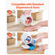 Bild in Galerie-Viewer laden, SucceBuy 6/24 Rolls 7.6CM 70M High Viscosity Clear Adhesive Tape Transparent Packaging Tape for Office Wrapping Express Packing