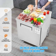 Load image into Gallery viewer, Amocart Commercial Frozen Refrigerator Sandwich Salad Prep Table 7.4Cu.Ft Food Prep Frost Free Refrigerator for Restaurant