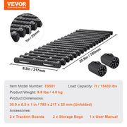 Load image into Gallery viewer, 10 TON Traction Boards with PP Material Recovery Boards for Off-road Vehicle Car Pickup SUV RV Pair Tire Traction Mats