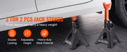 Bild in Galerie-Viewer laden, Amocart Jack Stands 3/6 Ton Capacity Car Jack Stands Double Locking Adjustable Height for lifting SUV Pickup Truck Car UTV ATV