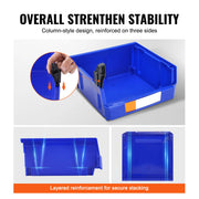Load image into Gallery viewer, SucceBuy 6pcs Garage Storage Bin Hanging Stackable Wall Mounted Organizer Bin Stacking Containers for Closet Kitchen Office