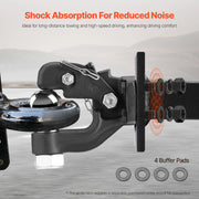 Bild in Galerie-Viewer laden, SucceBuy 20000/30000Lbs Pintle Hook Trailer Receiver Hooks Combination 2-5/16in Hitch Ball fits 2.5-3in Lunette Ring for Truck