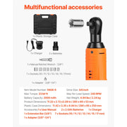 Load image into Gallery viewer, Amocart Cordless Ratchet Wrench Battery Powered Electric Wrench Set with Batteries Charger Sockets Adaptor and Carrying Case