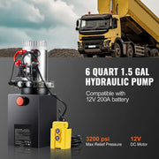 Load image into Gallery viewer, SucceBuy Hydraulic Pump 4-20 Quart Dump Trailer Pump Double Acting Dump Trailer Pump DC 12V Hydraulic Power Unit for Car Lifting