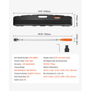 Bild in Galerie-Viewer laden, SucceBuy Torque Wrench Set Drive Click Torque Wrench Dual-Direction Adjustable Mechanical Dual Range Scales Torque Wrench Kit
