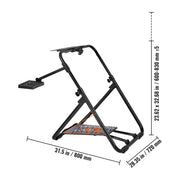 Load image into Gallery viewer, SucceBuy Foldable Racing Steering Wheel Stand Height Adjustable Universal Base Compatible with Logitech & Thrustmaster Wheel