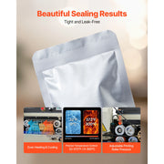 Load image into Gallery viewer, SucceBuy Continuous Bag Band Sealing Machine 0.24-0.47in Width Horizontal Band Sealer with Ink Printing for 0.001-0.03 in Bags