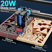 Bild in Galerie-Viewer laden, Twotrees TTS-20 Max Metal 20W Laser Engraving Machine 600x600mm Laser Cutting Machine For Cutting MDF Acrylic cnc laser engraver