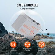 Bild in Galerie-Viewer laden, Amocart 12V 40/100/200 AH Deep Cycle Battery AGM Marine Rechargeable High Self-Discharge Rate 400A/800A/1400A Discharge Current