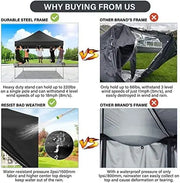 Load image into Gallery viewer, 10x10 Pop Up Canopy Tent with 4 Sidewalls,Heavy Duty Canopy,Black | Popup Gazebo,High Stability,All Season