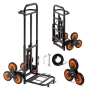 Load image into Gallery viewer, SucceBuy Stair Climbing Cart 220 lbs Stair-Climbing Capacity Heavy-Duty Folding Trolley Cart w/ Telescoping Handle for Groceries - AMOCART