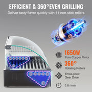 Load image into Gallery viewer, Amocart 5/7/11 Rods Commercial Hot Dog Roller Electric Sausage Maker Barbecue Grill Machine for Camping Party Home Appliance