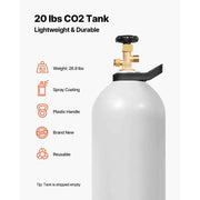 Load image into Gallery viewer, Amocart CO2 Tank 20 lbs New Aluminum Alloy Cylinder CO2 Air Tank with Light Spray Coating CGA320 Valve Purple Copper Siphon