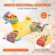 Load image into Gallery viewer, Amocart Machinery Skate Dolly Industrial Heavy Duty Mover with Handle 360° Swivel Wheels Non-Slip Cap for Warehouse Workshop