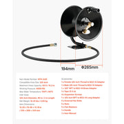 Load image into Gallery viewer, SucceBuy Pressure Washer Hose Reel 50 ftx3/8 in Steel Bracket-Mounted 4000PSI Max Manual Power Hand Crank for Car/Floor Washing