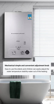 Load image into Gallery viewer, Household Gas Water Heater 6L-18L Liquefied Gas Natural Low Water Pressure Instant Heating Battery Forced Exhaust Type