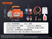 Load image into Gallery viewer, SucceBuy 3.5CFM 4CFM Single Stage Rotary Vane HVAC Air AC Vacuum Pump & A/C Refrigerant Kit Manifold Gauge Set Air Conditioning