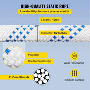 Load image into Gallery viewer, SucceBuy Twin Sheave Block & Tackle 2/5-1/2in 100Ft Braid Rope 35KN 7700LBS Lifting Trellis Rigging Cargo Slings for Garage