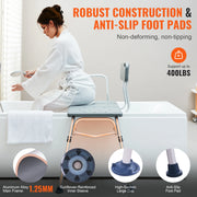 Load image into Gallery viewer, Amocart Tub Transfer Bench for Bathtub Shower Seats Lightweight Shower Bench with Non-Slip Bath Seats with Armrest and Backrest