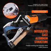 Charger l'image dans la visionneuse de galerie, Amocart Pipe Tube Polisher Sander 1000W Pipe Belt Sander 100-3200rpm Belt Sanding Machine for Burnishing Finishing Rust Removal